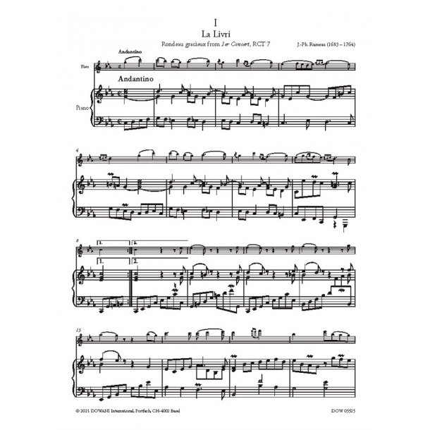 Album V : 7 Easy/Intermediate Pieces for Flute and Piano